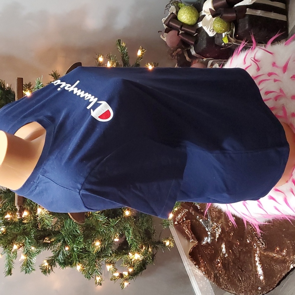 Champion logo t shirt navy blue L - Picture 3 of 6